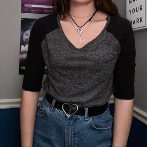 Grunge Pocket 3/4 Sleeve Baseball Tee